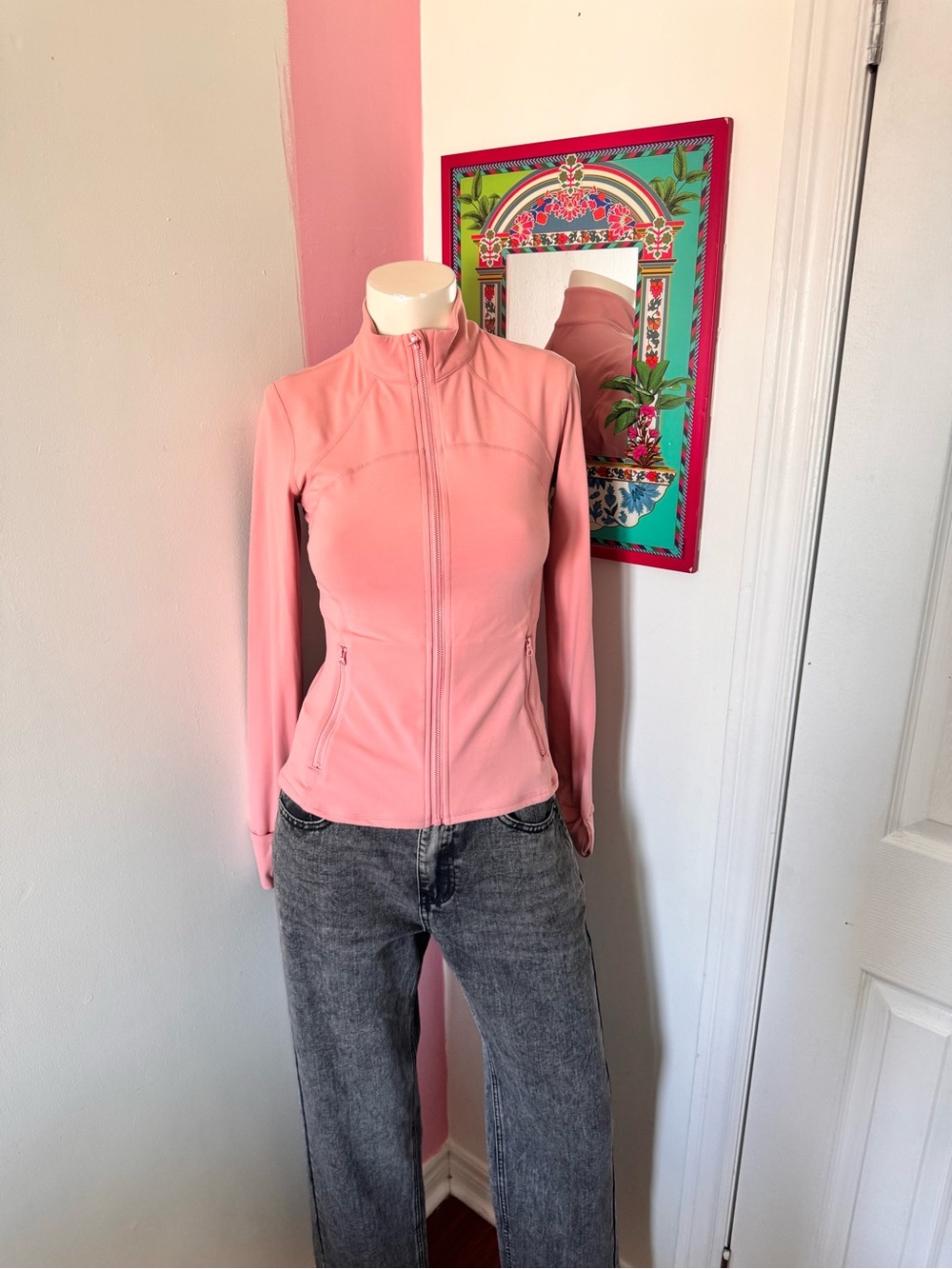 Women's Glowmode Pink Zip-Up Performance Jacket